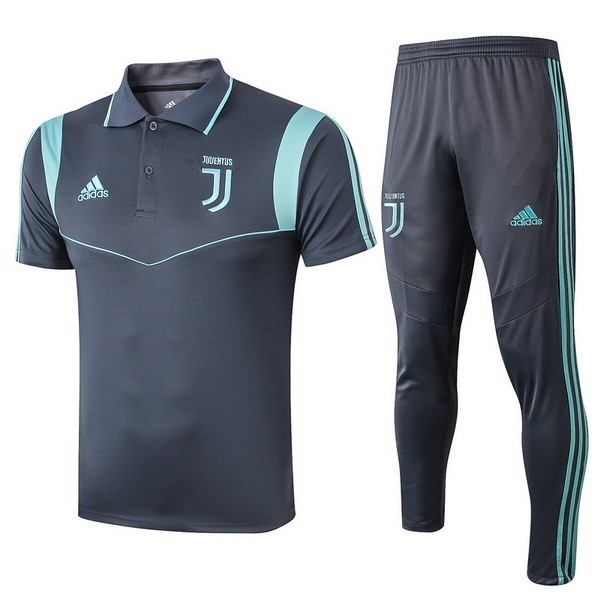 Replicas Polo Juventus Conjunto Completo 2019/20 Gris Azul